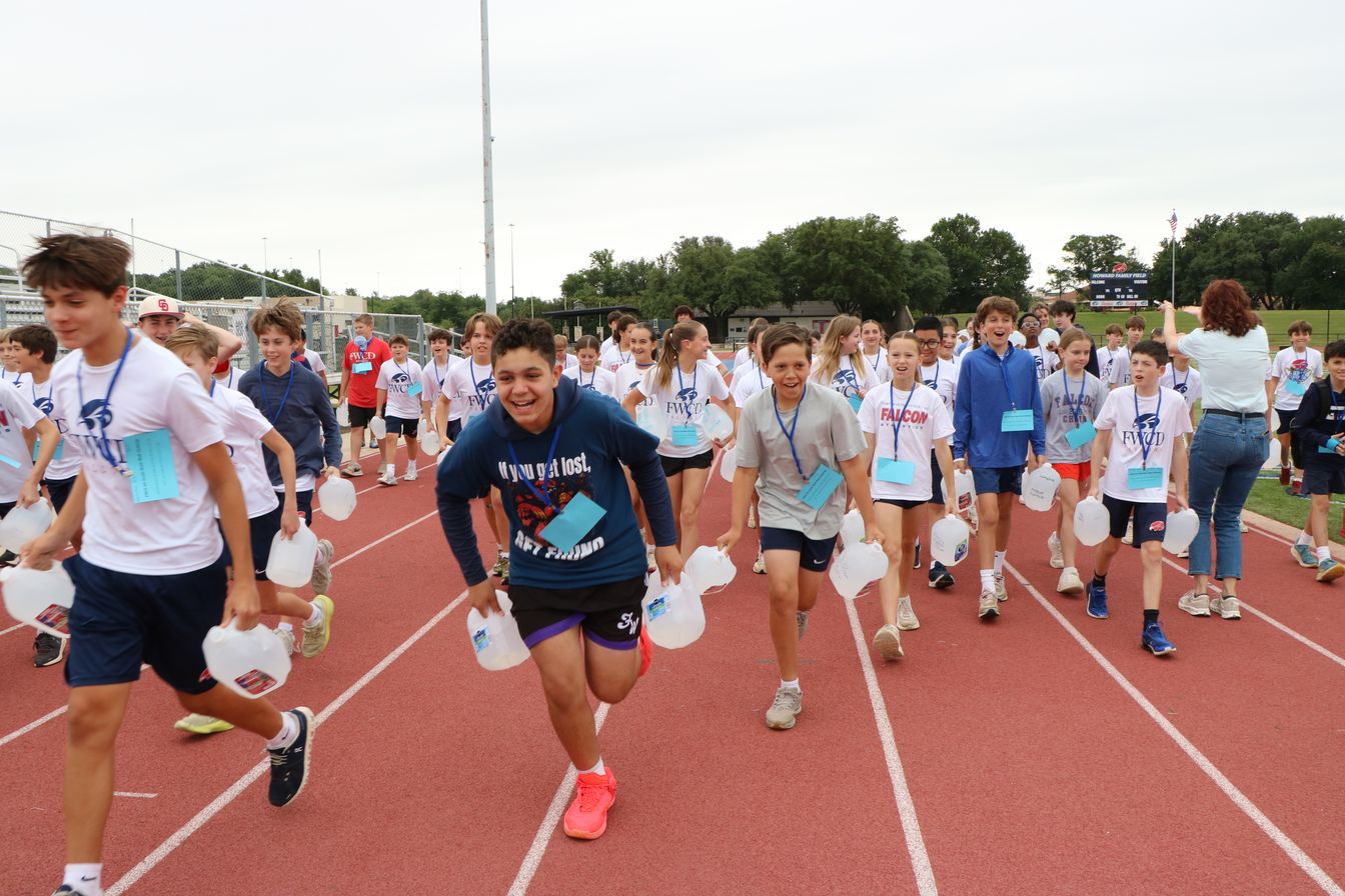 Sixth Graders Participate in Water Walk for South Sudan