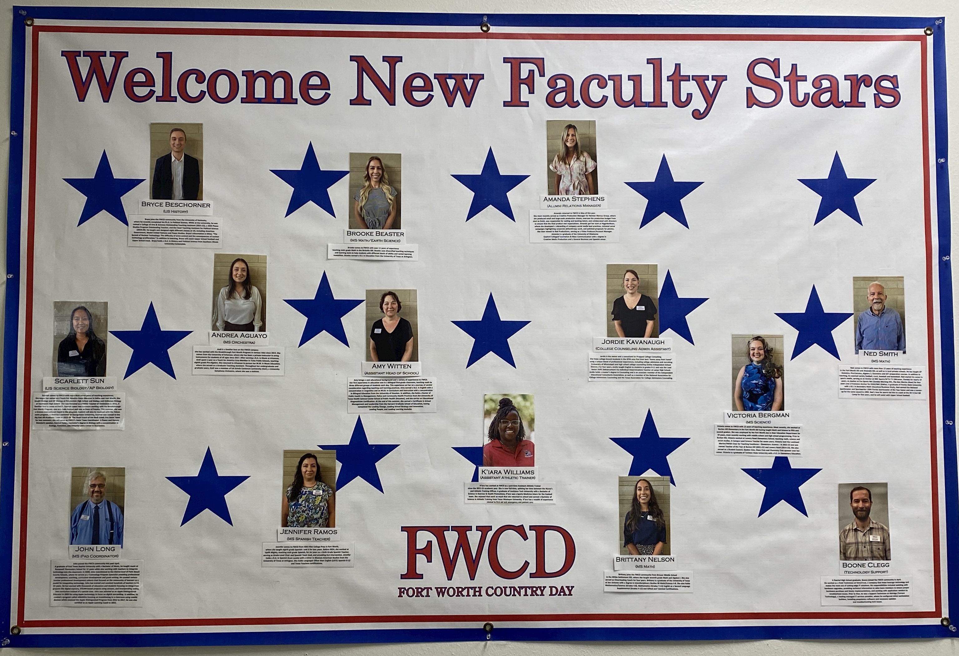 FWCD Faculty and Staff Class of 2023: And Other Points of Pride