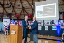 Stadium Flagpole Dedicated to Veterans